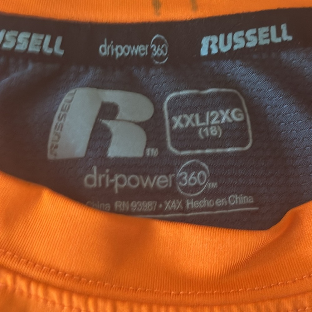 Russell Athletic Kids' Orange and Red Camo T-Shirt - Picture 2 of 8